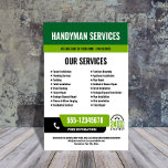 Flyer 24/7 Handyman & Plumbing Services BLACK GREEN<br><div class="desc">Promova seus serviços de mão ou canalização 24 horas com este voador ousado e personalizável projetado para chamar atenção rapidamente. Apresentando seu número de telefone em um layout de alta visibilidade e um ícone 24 horas por dia, 7 dias por semana, ele sinaliza instantaneamente a disponibilidade de emergência. Todas as...</div>