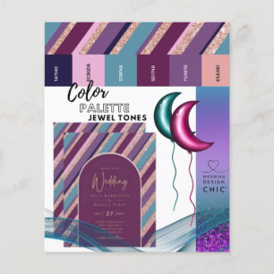 Flyer 25 x Paleta de Cores Magenta Verde-Azul Informaçõe