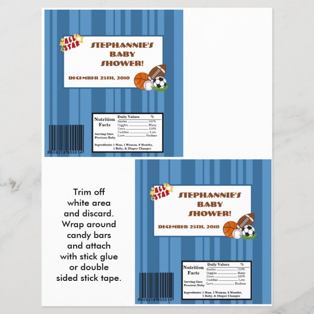 Flyer 2 Bar grande Wrapper All-Star Blue de Hershey (Frente)