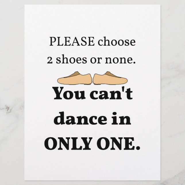 Flyer 2 Calçados ou nenhum branco (Frente)