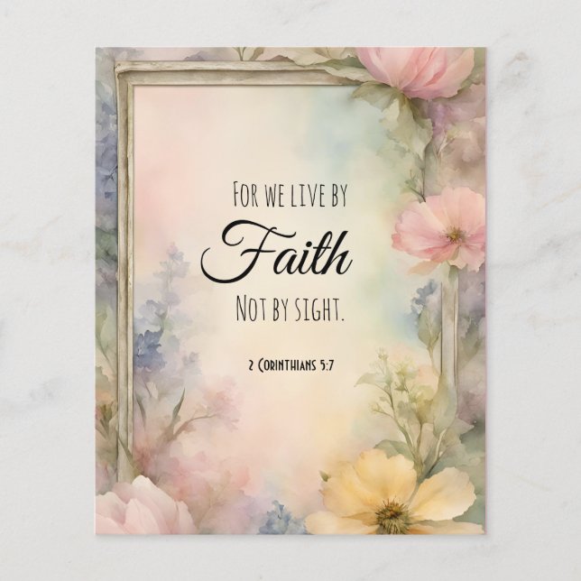 Flyer 2 Corinthians 5:7 Bíblias Cristã Verdadeira Arte (Frente)