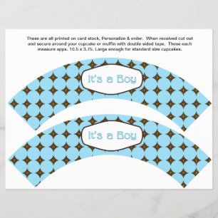 Flyer 2 Cupcakes personalizados para bebês de Blue BOY