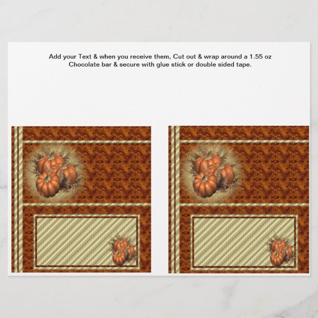 Flyer 2 Embrulhos Personalizados para Barras de Chocolat (Frente)