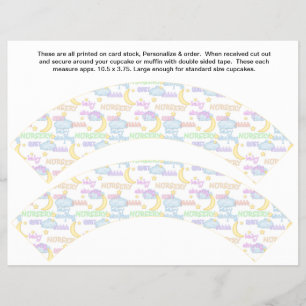 Flyer 2 Embrulhos Personalizados para Cupcake de Bebê