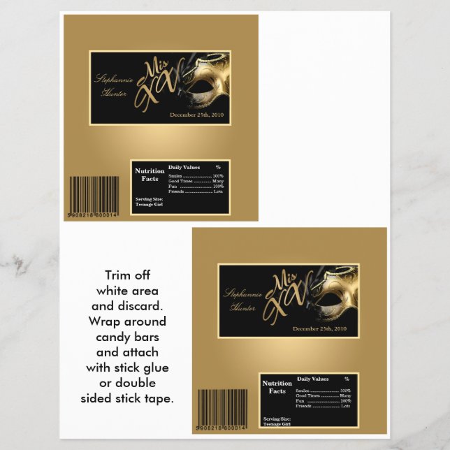 Flyer 2 Fragmentação de grande Bar de Hershey Mis XV Dou (Frente)