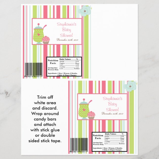 Flyer 2 rosa-rosa-do-chá com grande Bar Hershey (Frente)