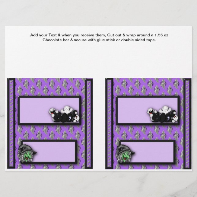 Flyer 2 Wrappers de Bar de Halloween Personalizados Hers (Frente)