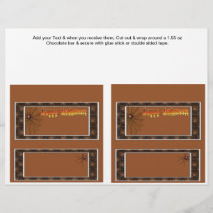 Flyer 2 Wrappers de Bar de Halloween Personalizados Hers