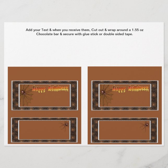 Flyer 2 Wrappers de Bar de Halloween Personalizados Hers (Frente)