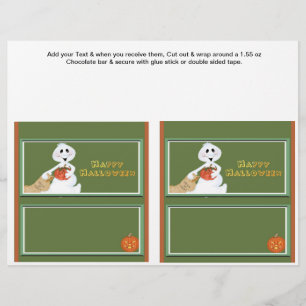 Flyer 2 Wrappers de Bar de Halloween Personalizados Hers