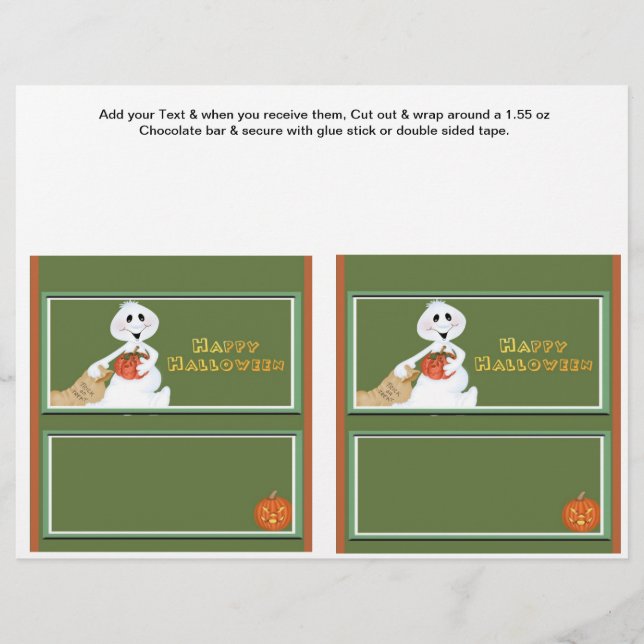 Flyer 2 Wrappers de Bar de Halloween Personalizados Hers (Frente)