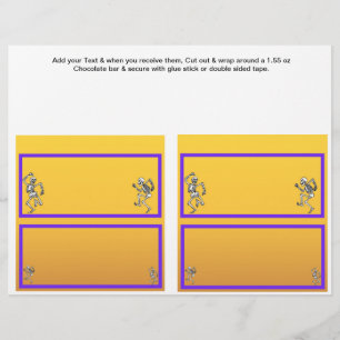 Flyer 2 Wrappers de Bar de Halloween Personalizados Hers