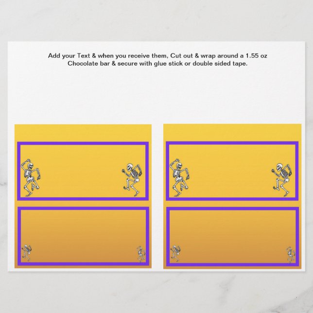 Flyer 2 Wrappers de Bar de Halloween Personalizados Hers (Frente)