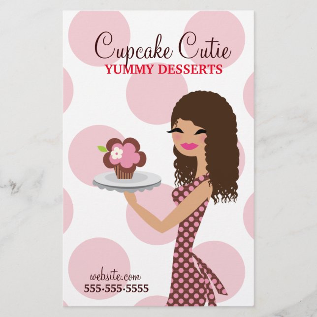 Flyer 311 Cabelo Cutie Curly Brown Cupcake (Frente)