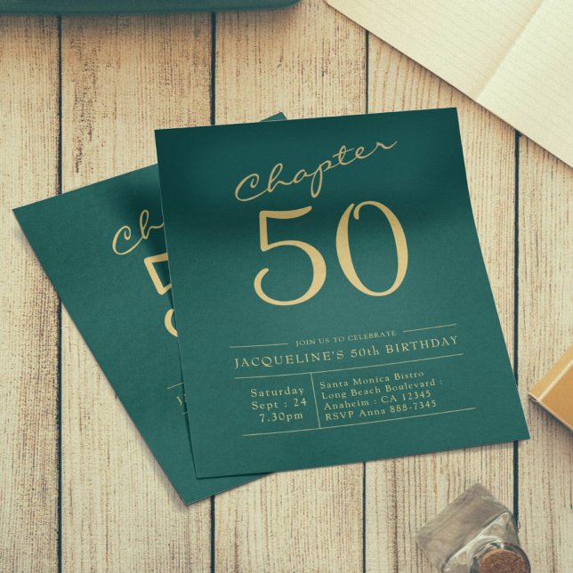 Flyer 50º Aniversário do Orçamento Verde Dourado (Criador carregado)