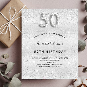 Flyer 50.º aniversário do convite para o orçamento da