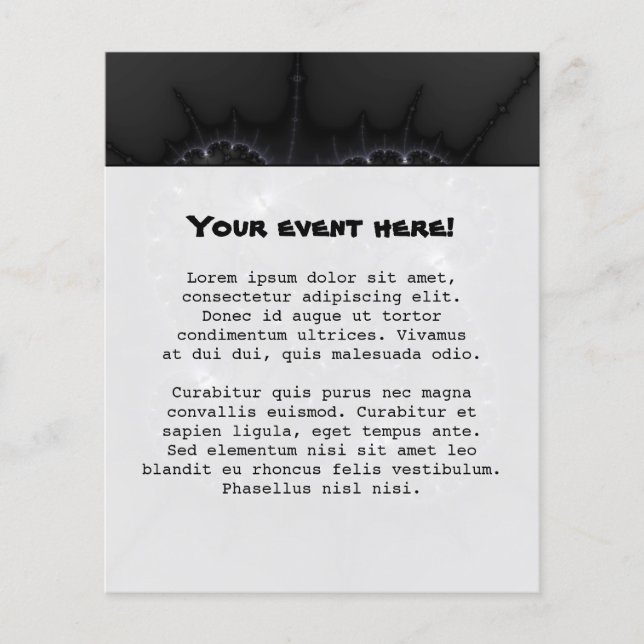 Flyer 50 Formas De Cinzas - Arte Fractal (Frente)