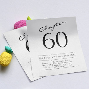 Flyer 60º Convite de Aniversário do Orçamento Branco Pre