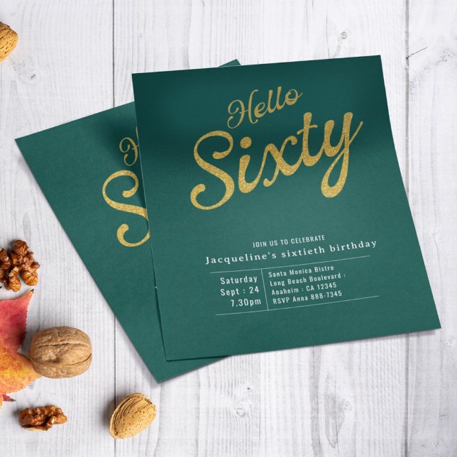 Flyer 60.º Convite de Aniversário para 60.º Orçamento Do (Criador carregado)