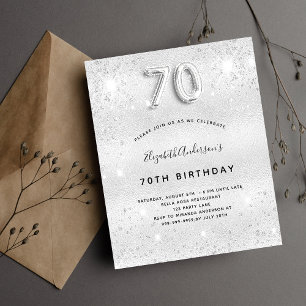 Flyer 70 de aniversário de convite para o orçamento de b