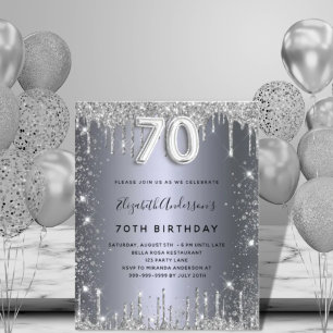 Flyer 70 de aniversário de convite para o orçamento de b