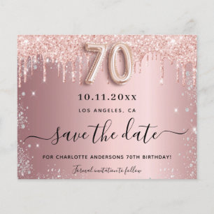 Flyer 70 de aniversário sem orçamento prateado salvar da