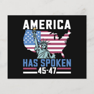 Flyer A América Falou 45 47 Presidente Trump Vintage