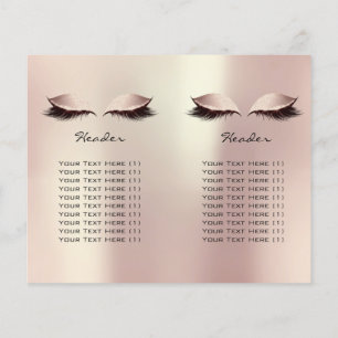 Flyer A composição cor-de-rosa Dourado do brilho Eyes 