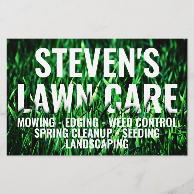 Flyer A grama cresce em negrito (Frente)