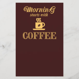 Flyer A manhã começa com o café