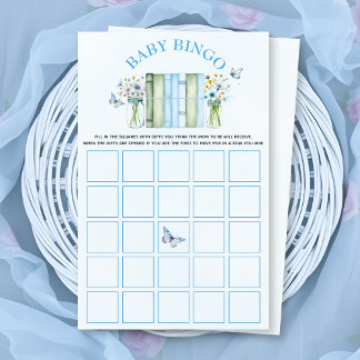 Flyer A New Chapter baby boy shower bingo game