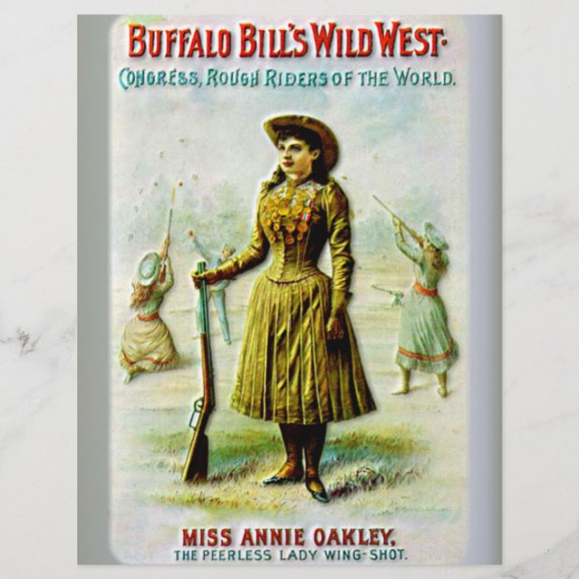 Flyer A Poster Wild West de Buffalo Bill Annie Oakley (Frente)