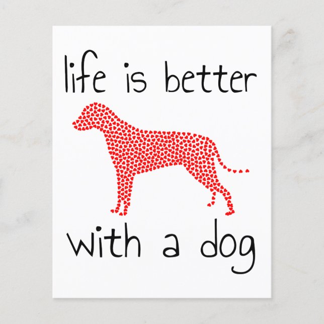 Flyer A Vida É Melhor Com Um Cão - Amantes de Cães    (Frente)