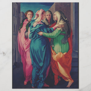 Flyer A Visitação por Pontormo Arte Fina Maneirista