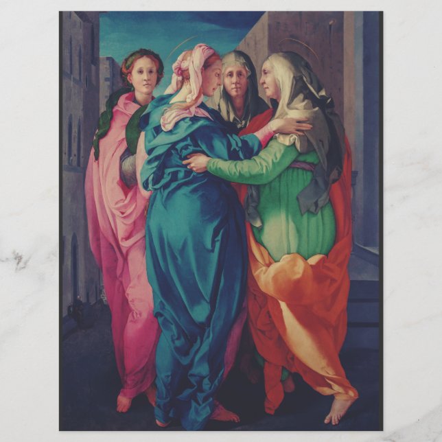 Flyer A Visitação por Pontormo Arte Fina Maneirista (Frente)