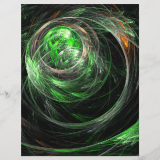 Flyer À volta do Planador de Arte Abstrato Verde Mundial