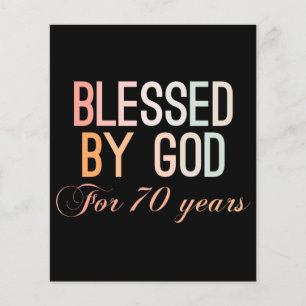 Flyer Abençoado por Deus por 70 anos