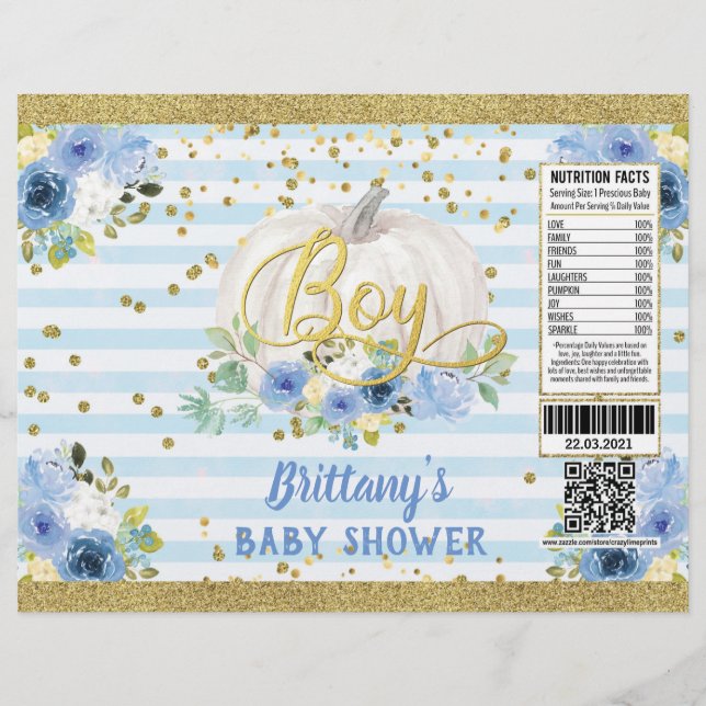 Flyer Abóbora, é um moleque de Chá de fraldas (Frente)