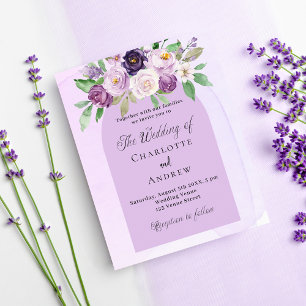 Flyer Aboborinhas violetas convite para casamento de orç