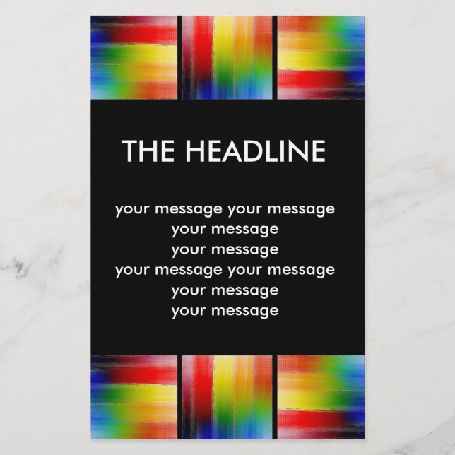 Flyer abstrato de arte colorida (Frente)