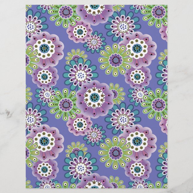 Flyer Abstrato diversão flores de desenho floral escandi (Frente)