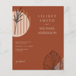 Flyer Abstrato Moderno Japandi Escandinavo Datas de Salv