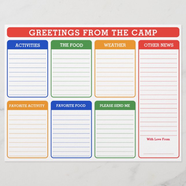 Flyer Acampamento de Verão Preenche-se em Letra (Frente)