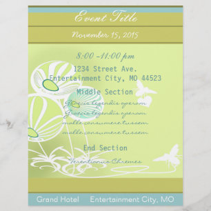 Flyer Acontecimentos no Jardim Flores e Abelhas