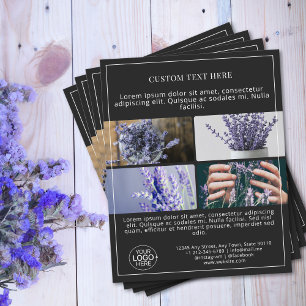 Flyer Adicionar Promoção Preta de Colagem de Fotografias