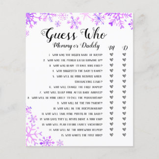 Flyer Adivinha quem é que o bebê mostra o jogo - Baby es