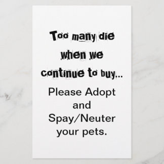 Flyer Adoção do Spay Neuter