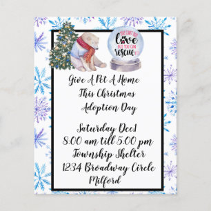 Flyer Adopção do animal de estimação do Natal