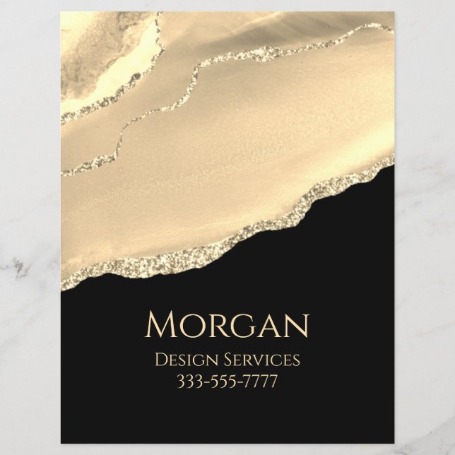 Flyer Ágata Dourada Clássica e Promo de Negócios com Bri (Frente)