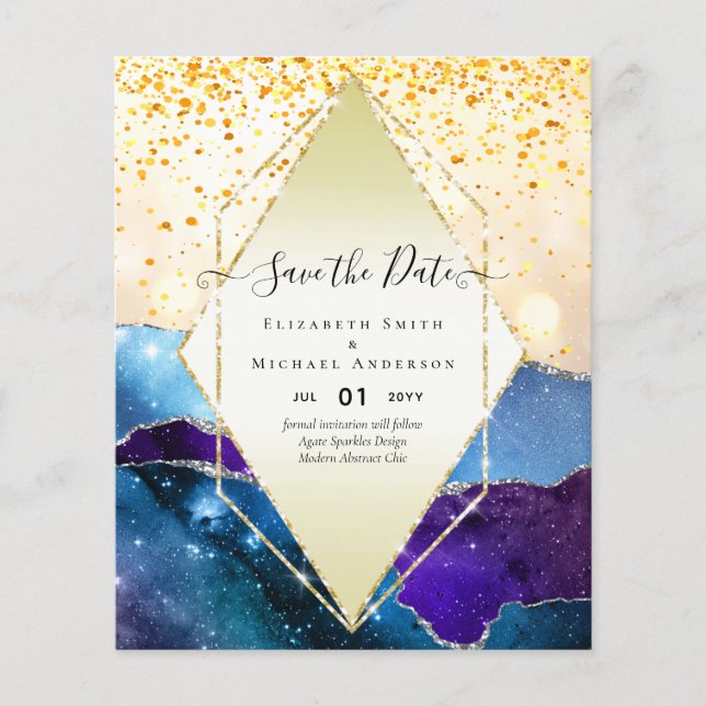 Flyer AGATE GLITTER Salvar Datas Glamor BUDGET (Frente)